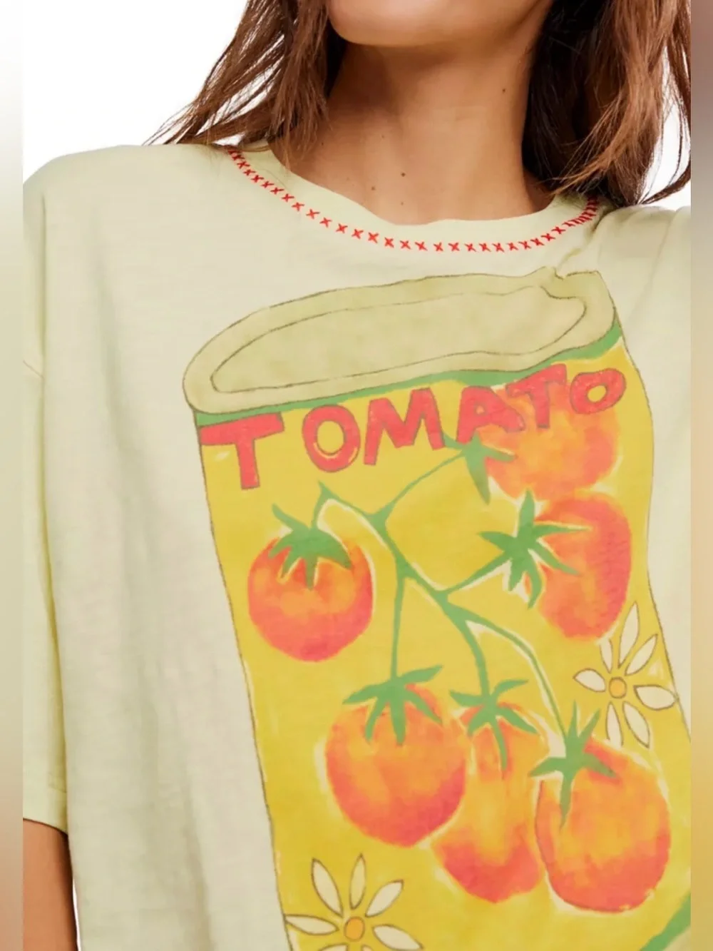 New We The Free By Free People In Spring Tomato Can Graphic Short Sleeve Tee